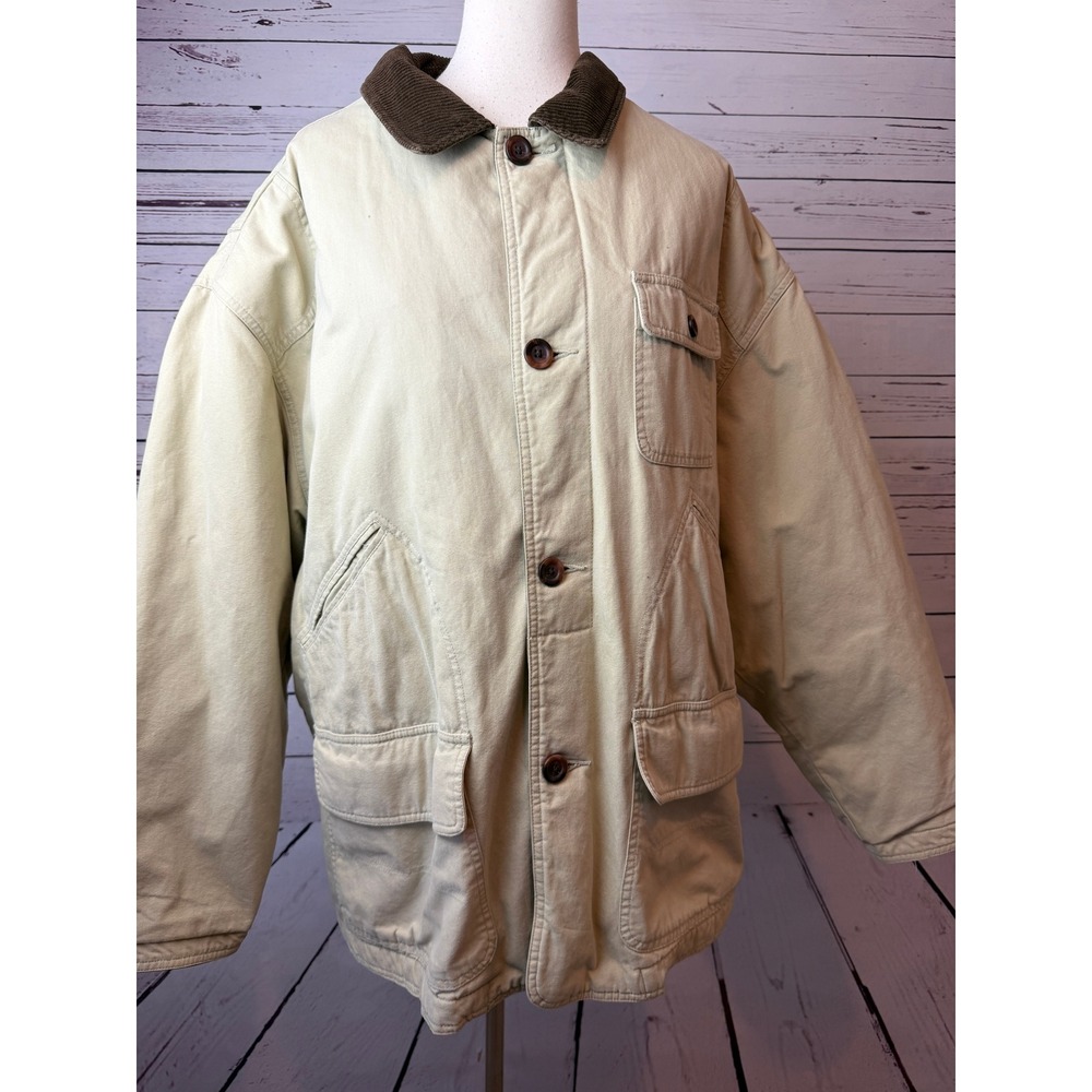 High Sierra Mens Large Workwear Lined Chore Barn Coat Jacket Corduroy Canvas
